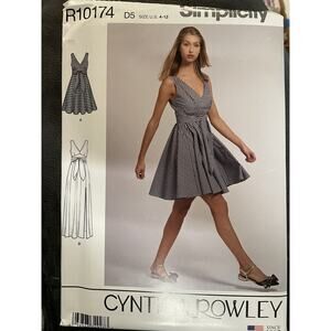 Simplicity R10174 D5 Size 4-12 Misses Dress 2 Lengths UNCUT Cynthia Rowley